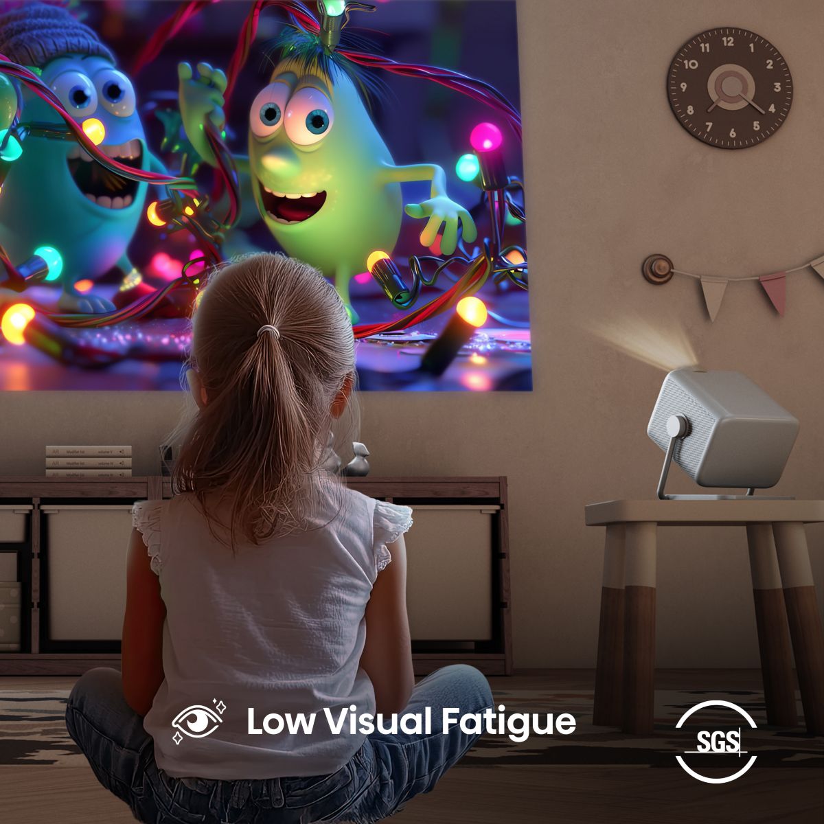 Vidéoprojecteur home cinéma Laser Mini Projecteur M2 Pro - Ultra HD -1300 lumens - VIDAA gris, HISENSE
