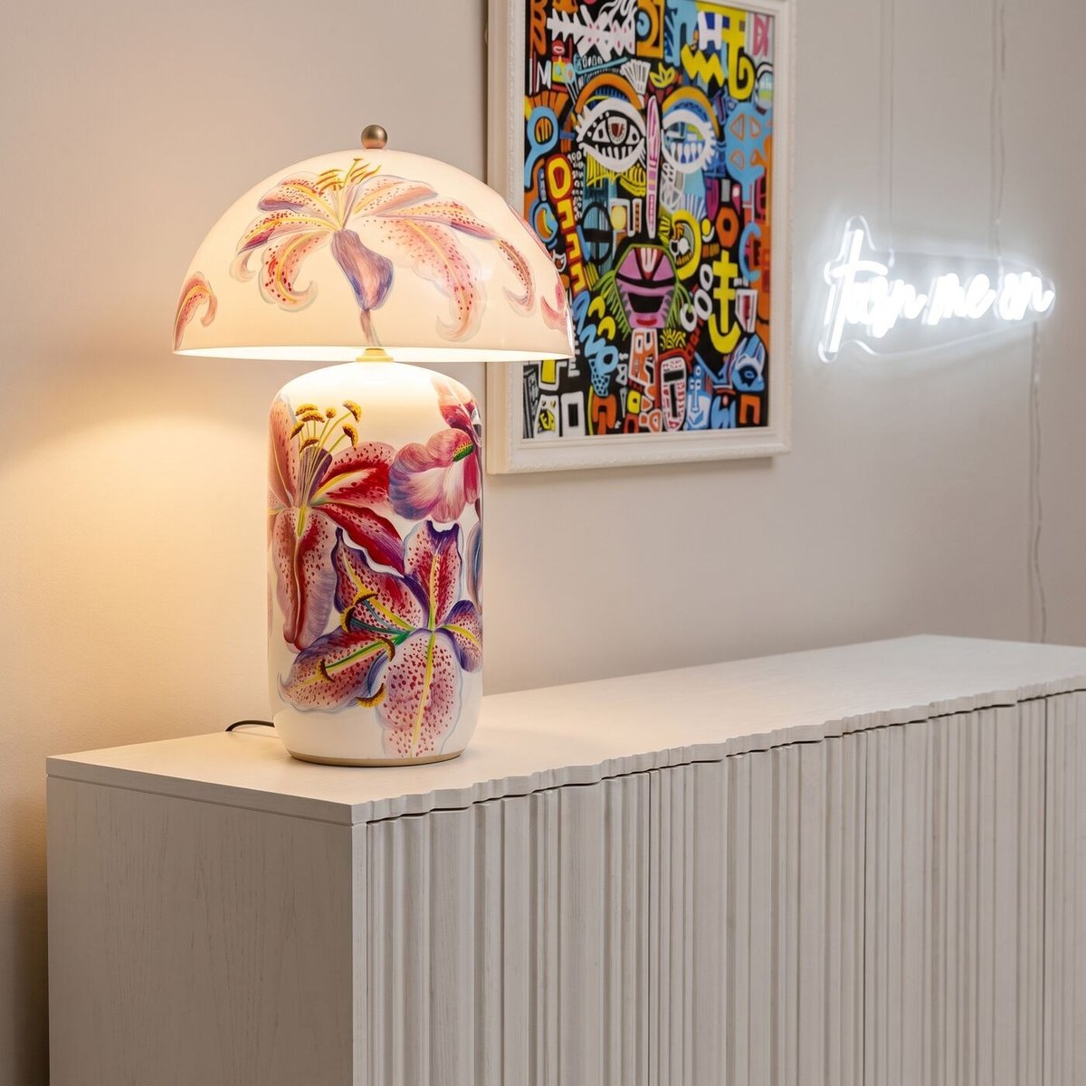 Lampe lys roses blanc, KARE DESIGN