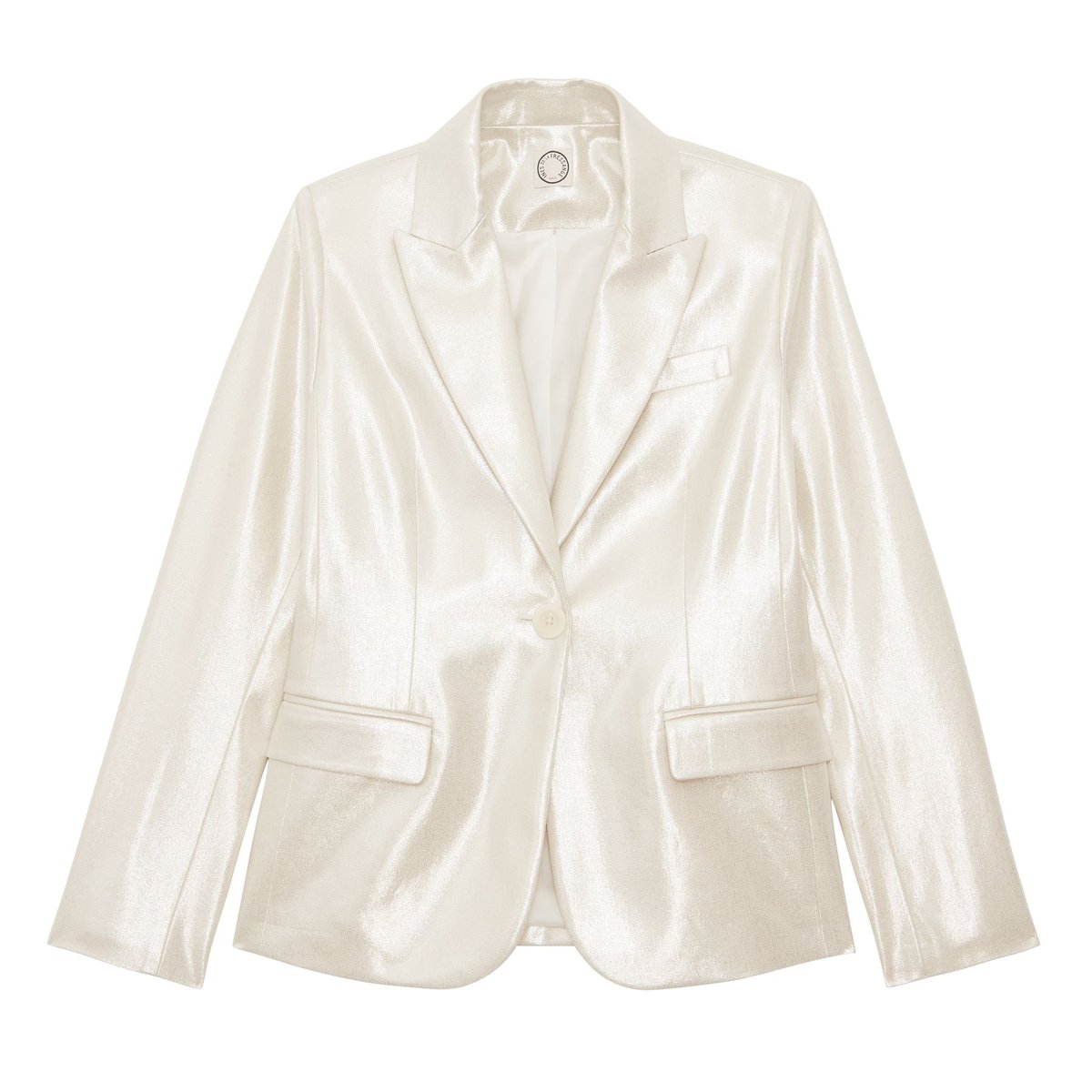 Veste Nicoletta en coton argent, INES DE LA FRESSANGE PARIS