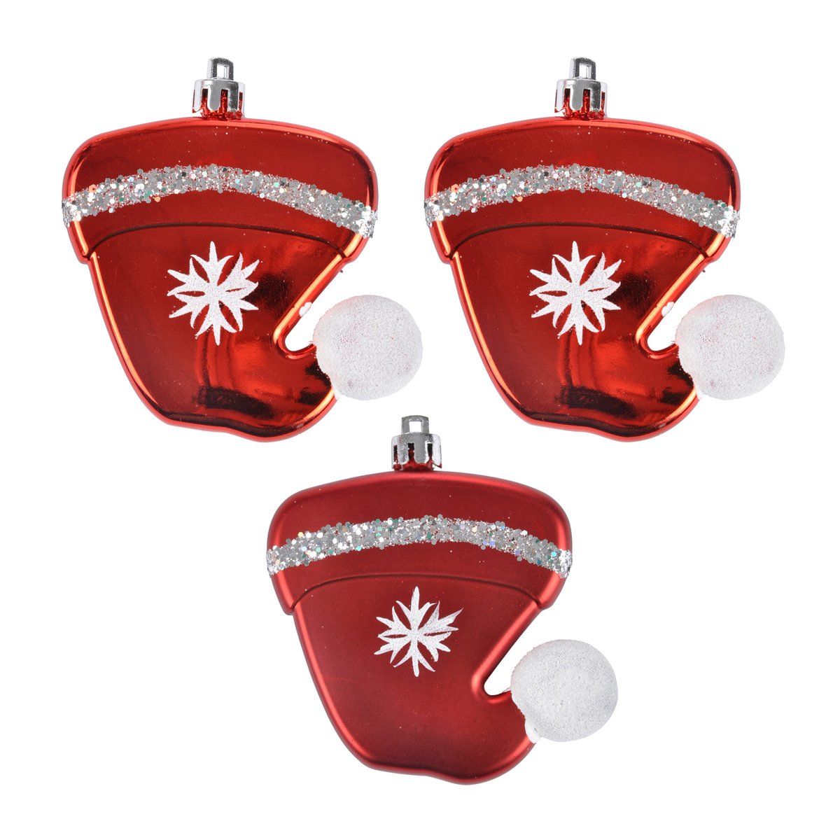 Set de 3 suspensions bonnet de noel or or, EDEN