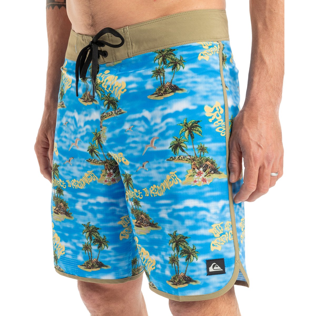 Boardshort HIGHLINE SCALLOP 19" bleu coronet blue naturama, QUIKSILVER