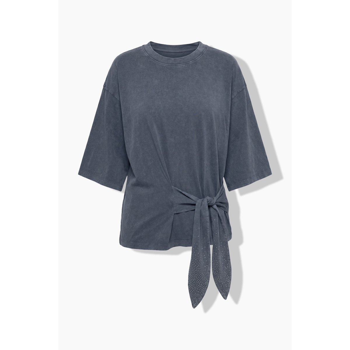 T-shirt avec strass fantaisie anthracite, ULLA POPKEN