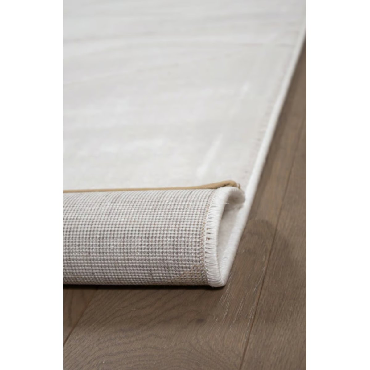 Tapis moderne tissé plat BANQUISE blanc, NOVATREND