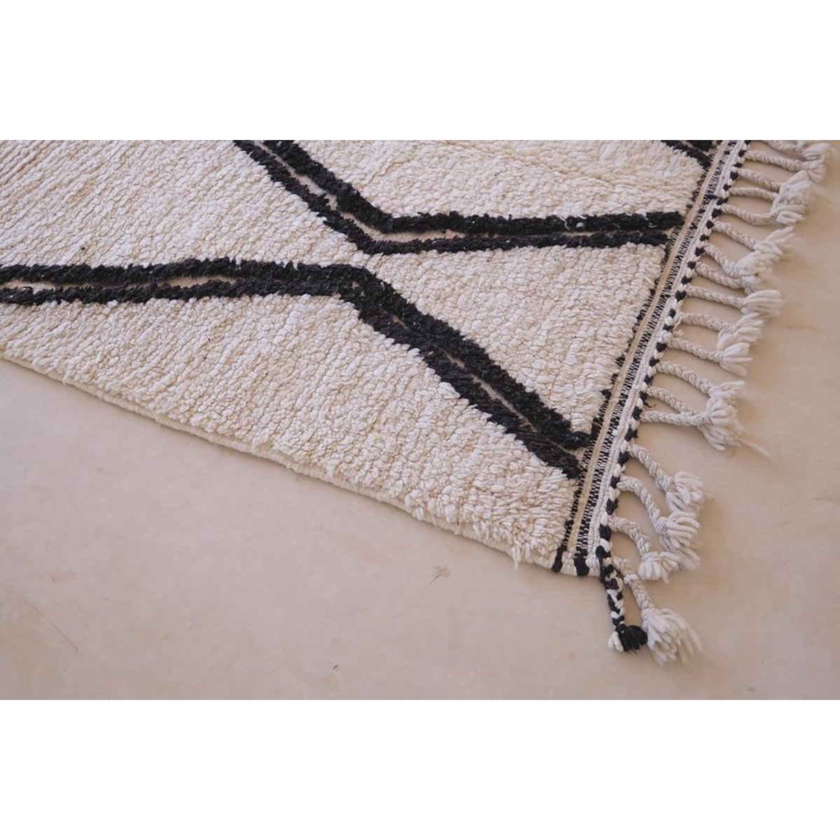 Tapis berbère marocain pure laine 151 x 243 cm beige sable, AFK LIVING