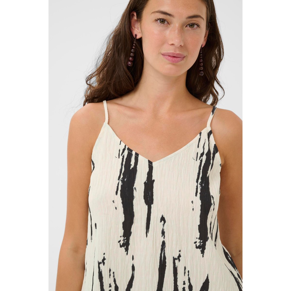 Blouse sans manches blanc noir white/black mix, CULTURE
