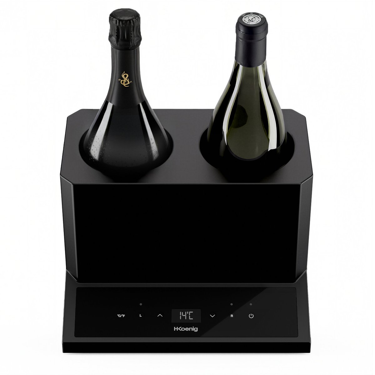 H.Koenig LVX28 - Rafraîchisseur à vin 2 bouteilles couleur unique, H.KOENIG