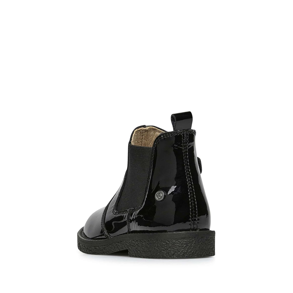 Botts en cuir verni avec glissière ARTHUR noir, NATURINO