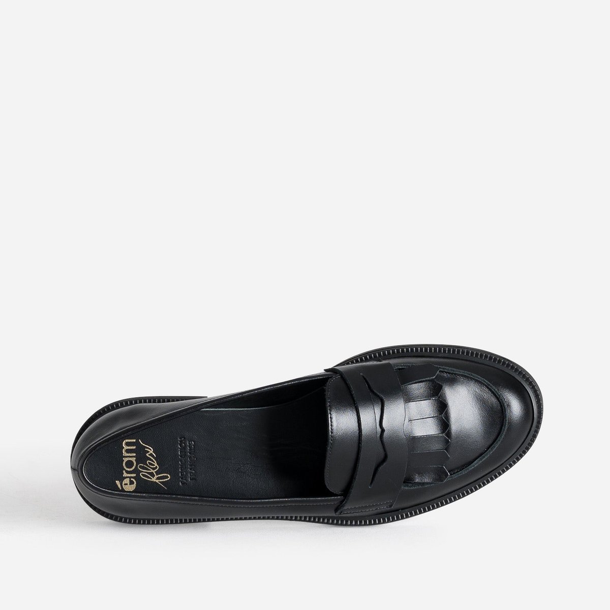 Mocassin en cuir LOUVA noir, ERAM