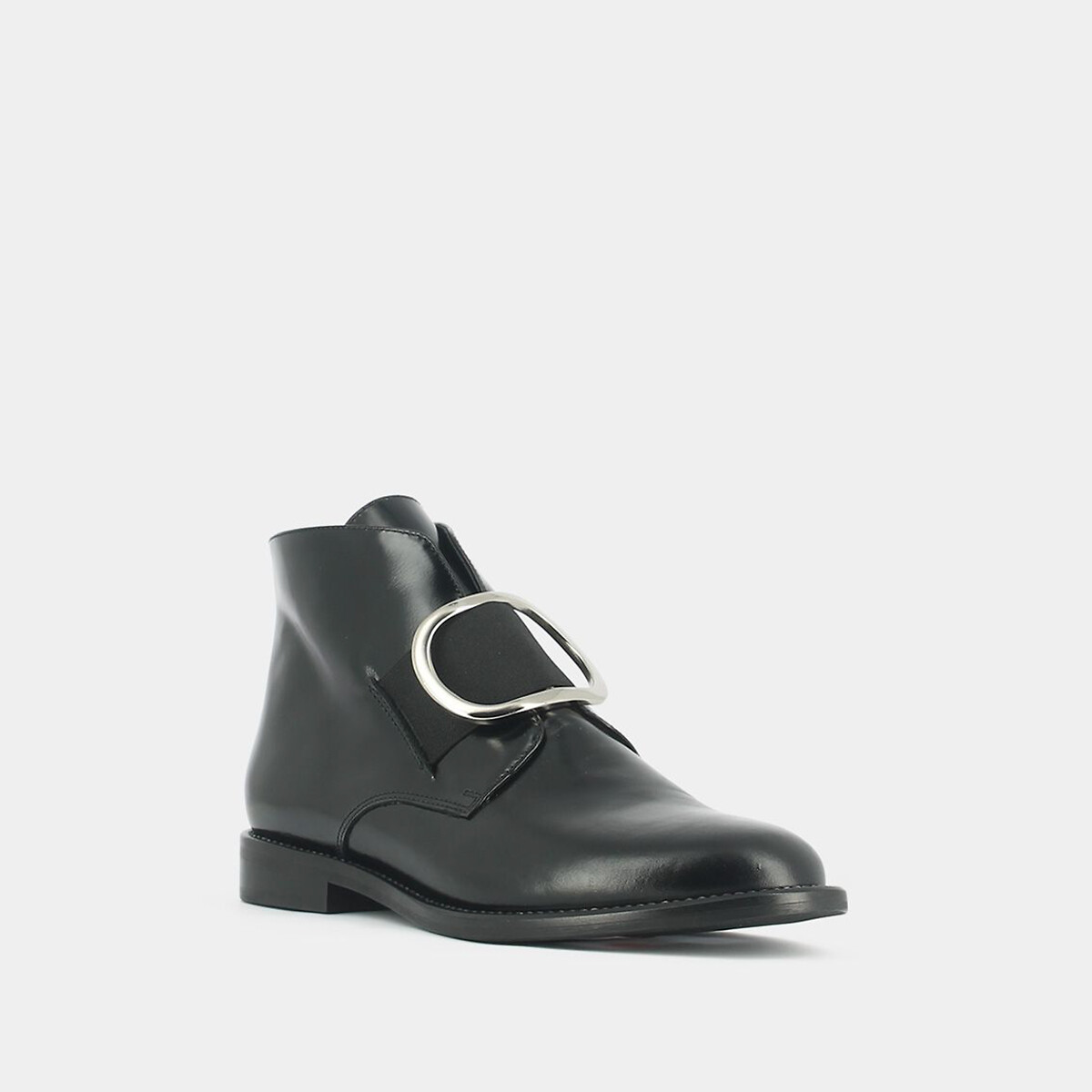 Bottines cuir à boucle Dida noir, JONAK