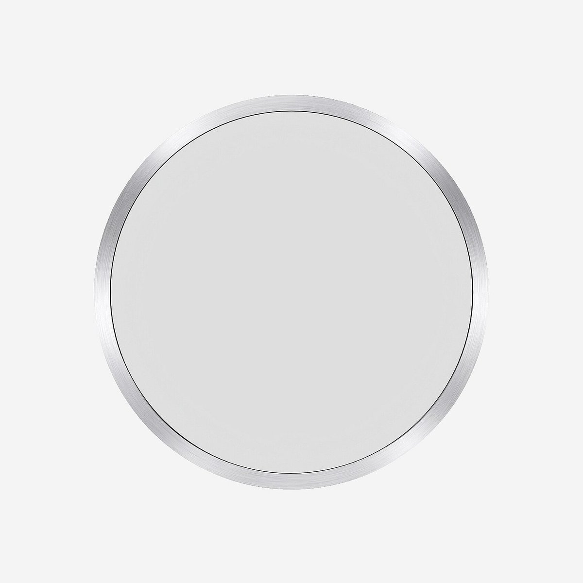 Miroir rond en aluminium ELYO argenté, HABITAT