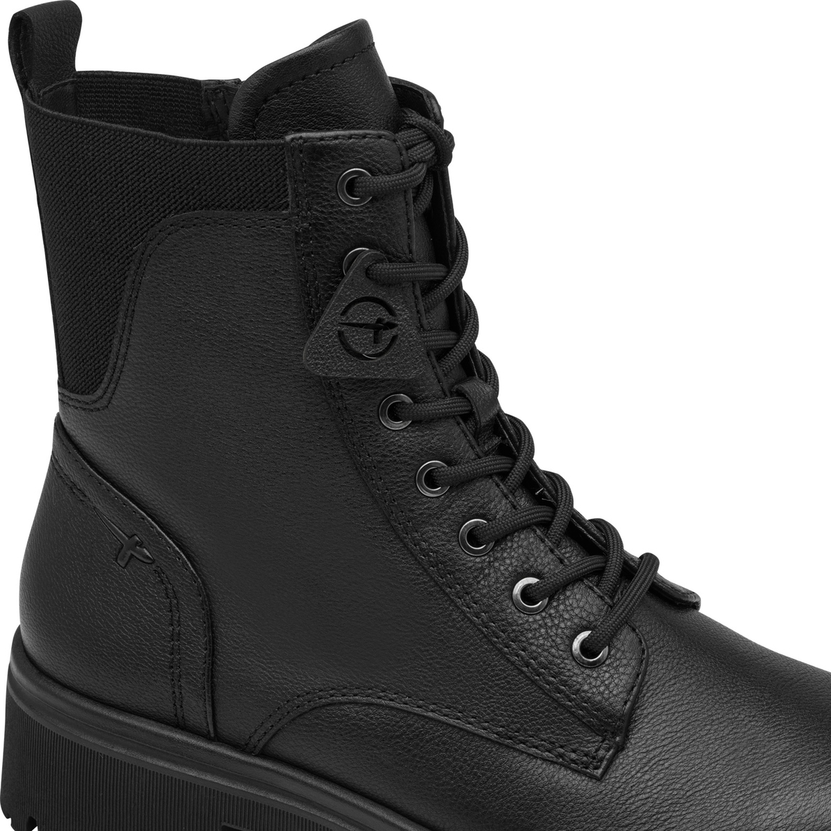 Bottine en cuir noir, TAMARIS