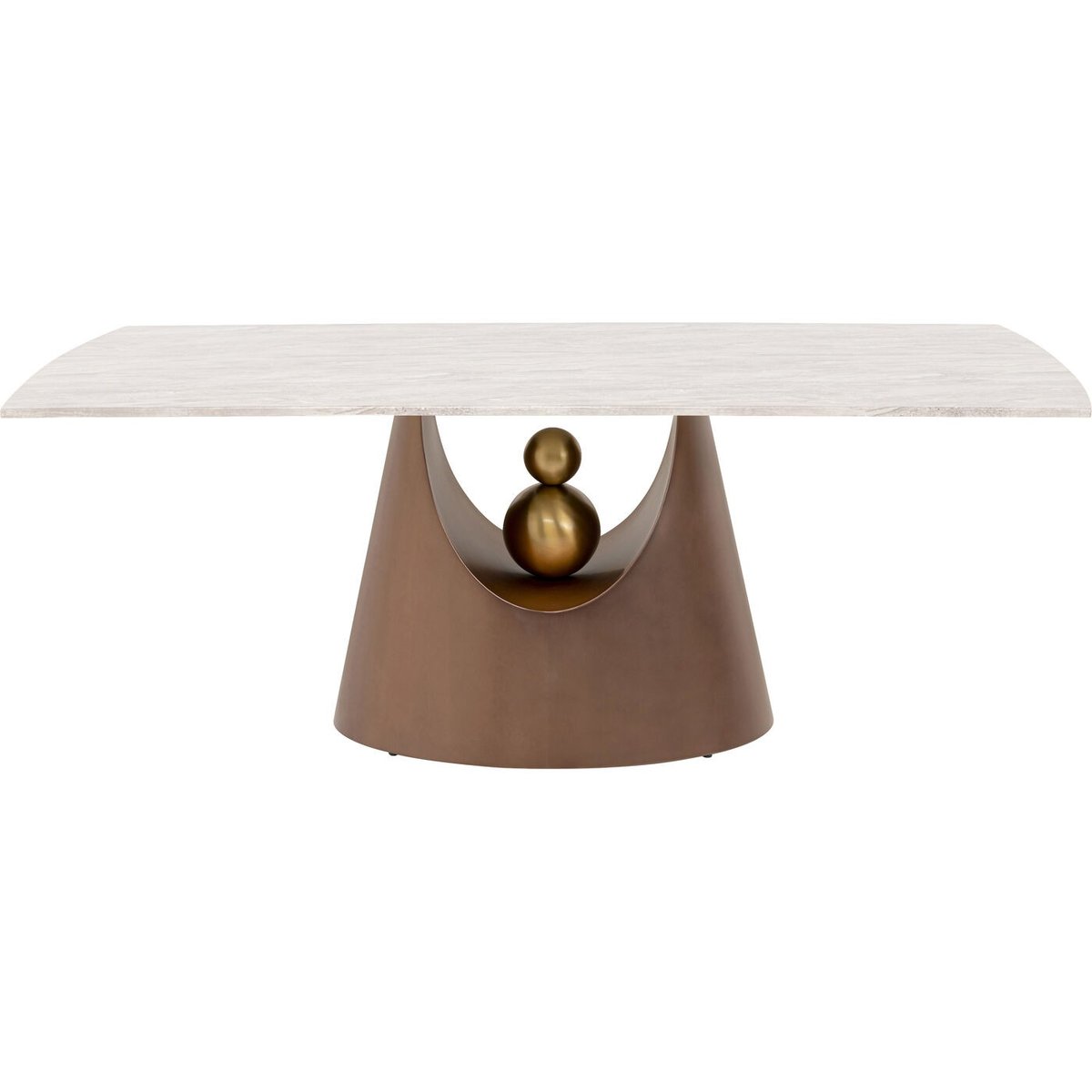 Table en marbre et acier, GERALDO beige, KARE DESIGN