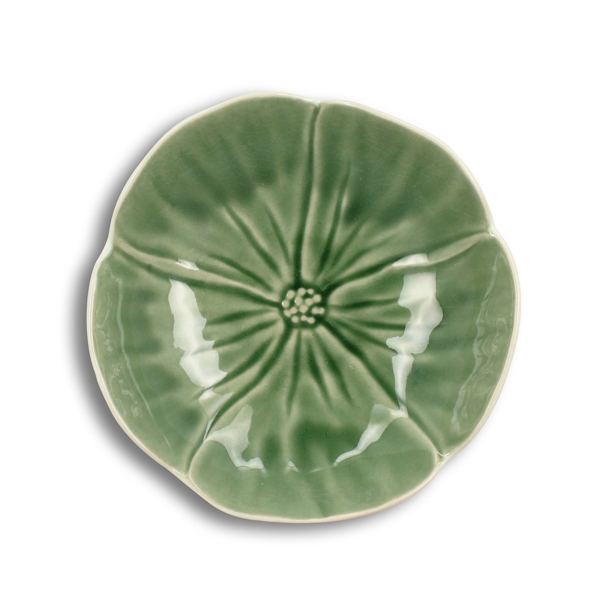 Lot de 6 coupelles 32cl en grès, NOVA blanc et vert, OGO LIVING