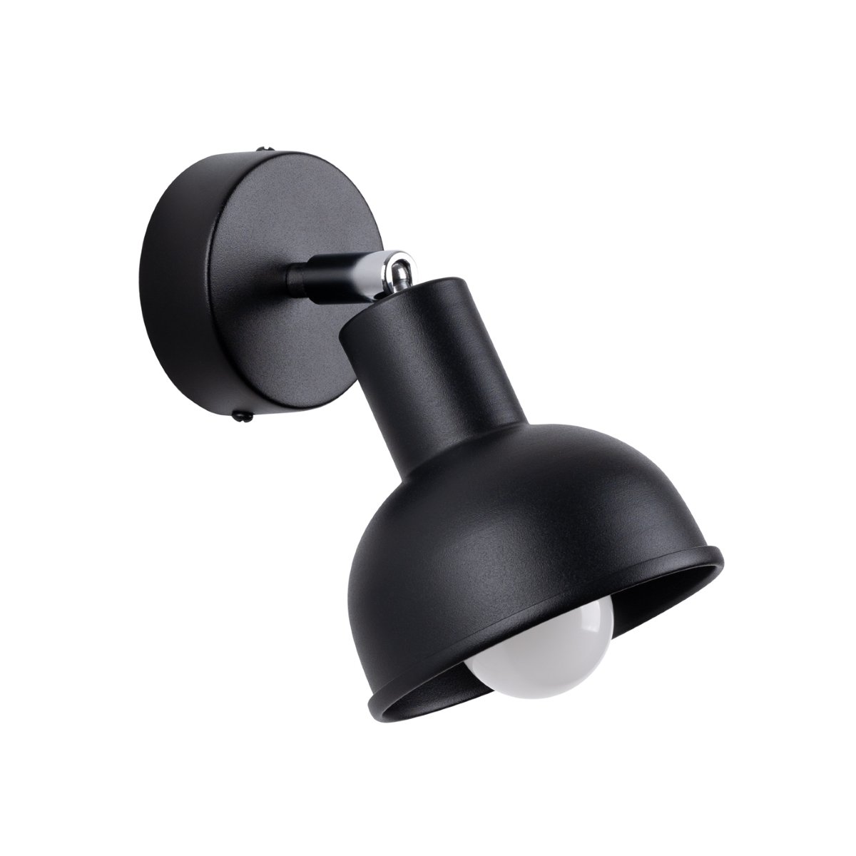 Applique Acier Noir E27 1 Elba noir, EDEN