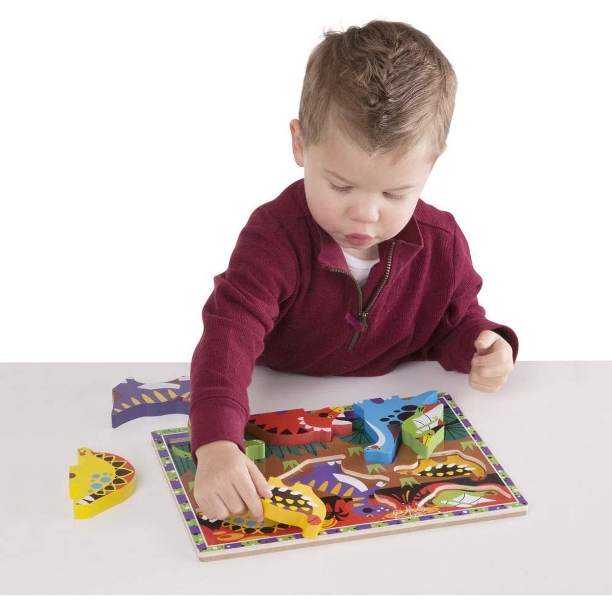 Chunky puzzle Dinosaures marron, MELISSA & DOUG