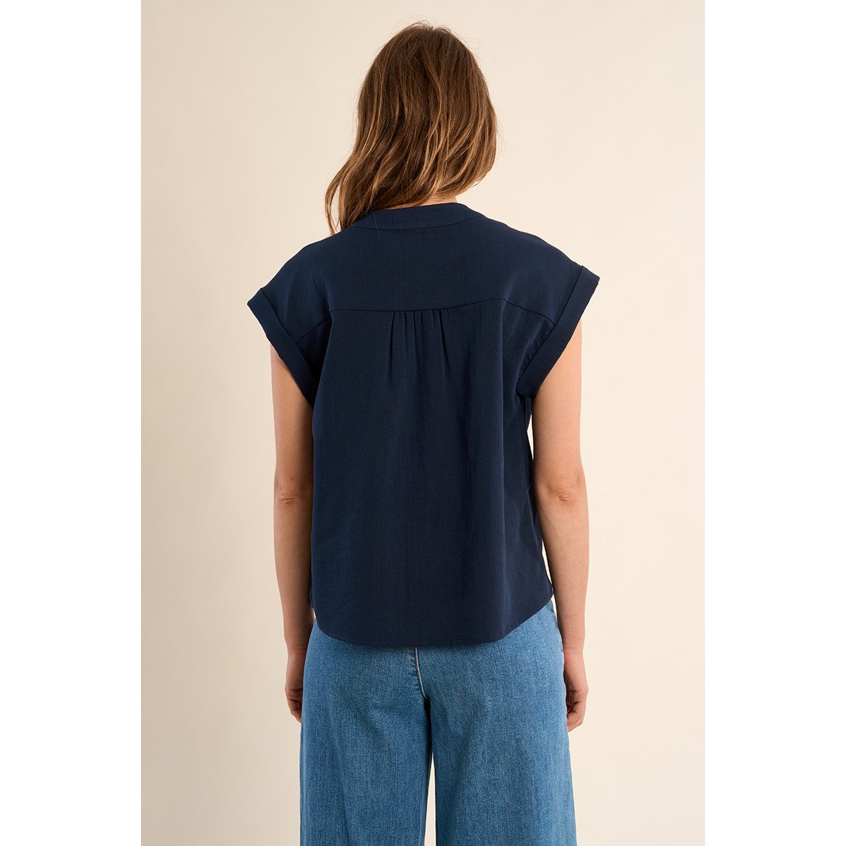 Top sans manches navy blue, MOLLY BRACKEN