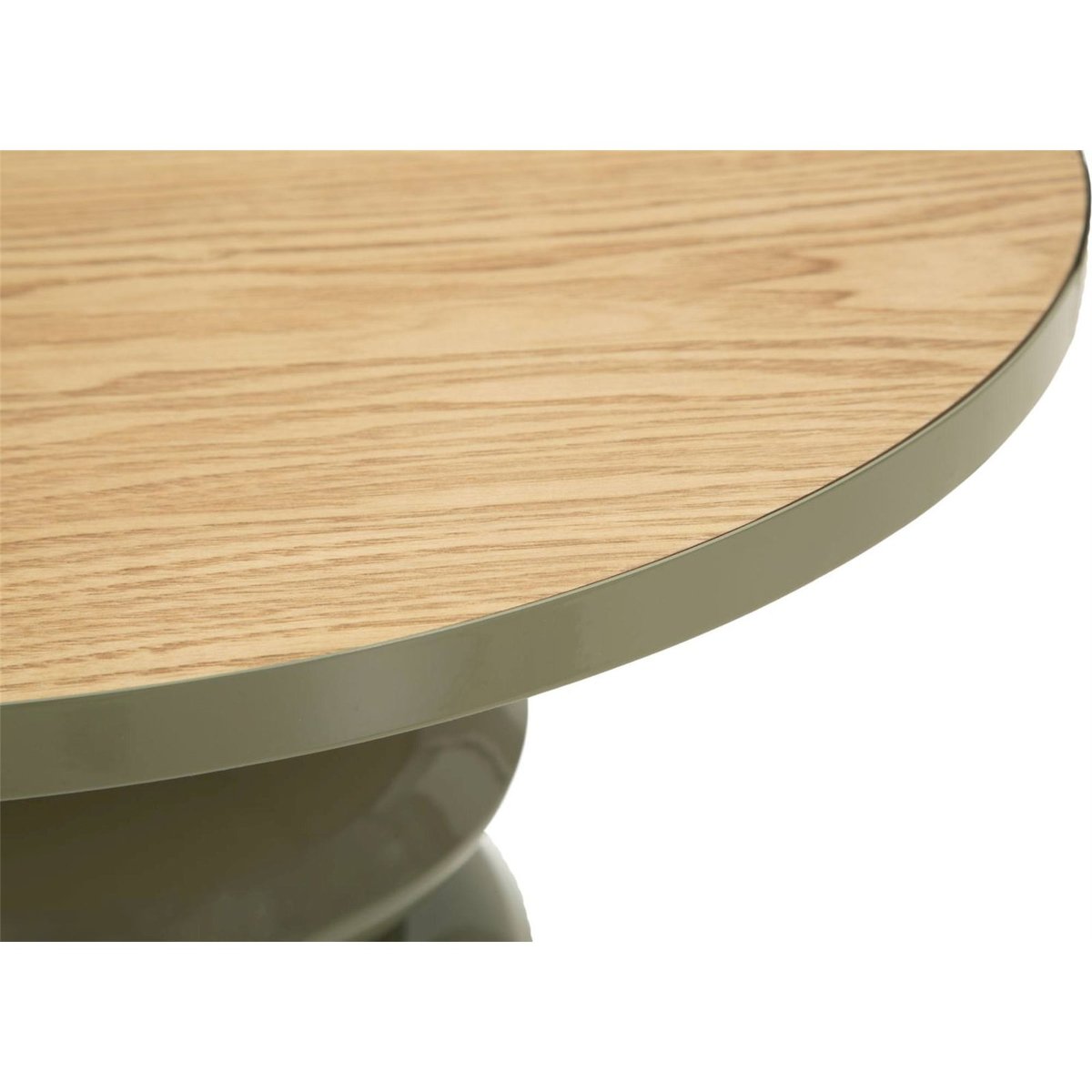 Table basse ronde sculpturale en métal MODERN crème, RECOLLECTION