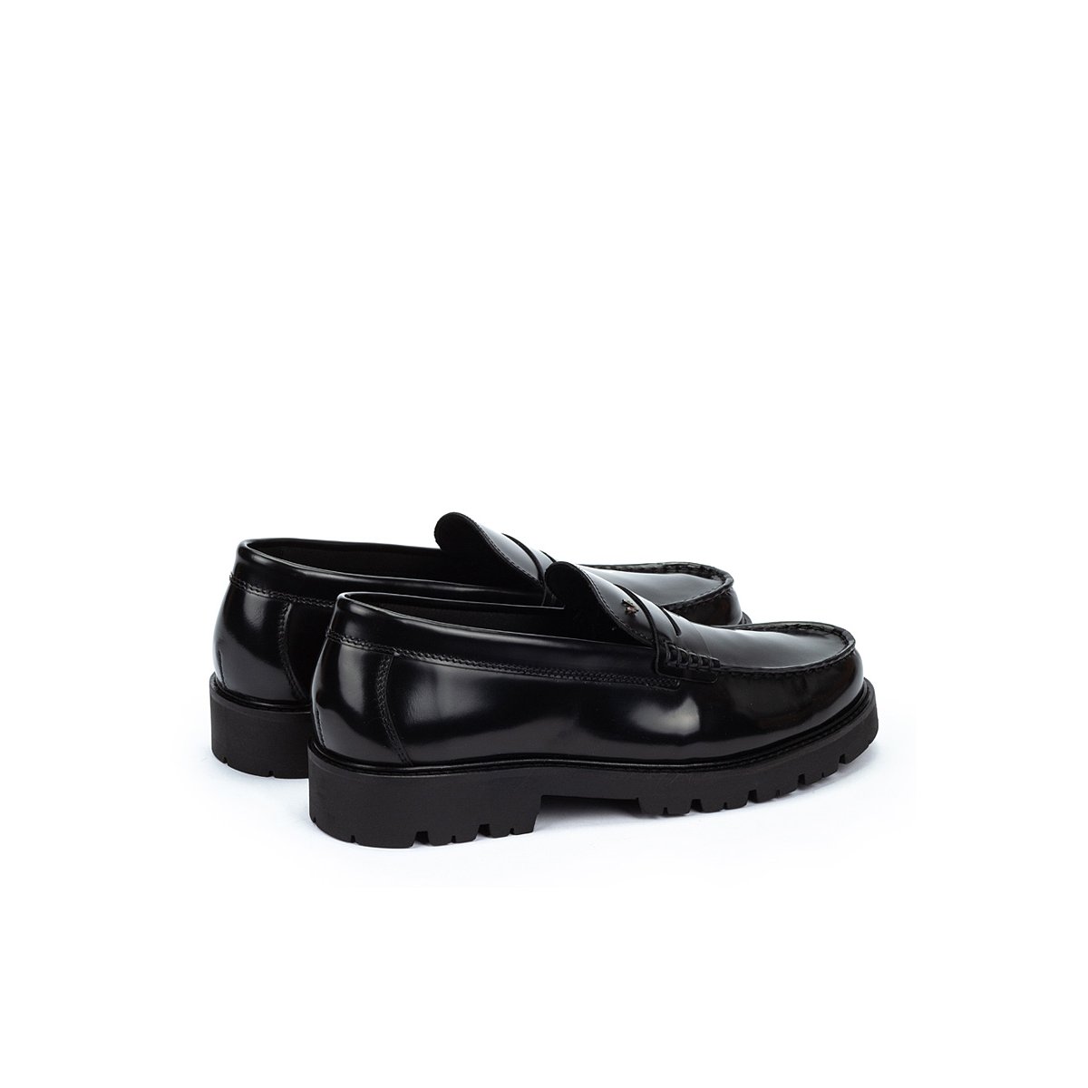 Mocassins cuir Sutton black, MARTINELLI