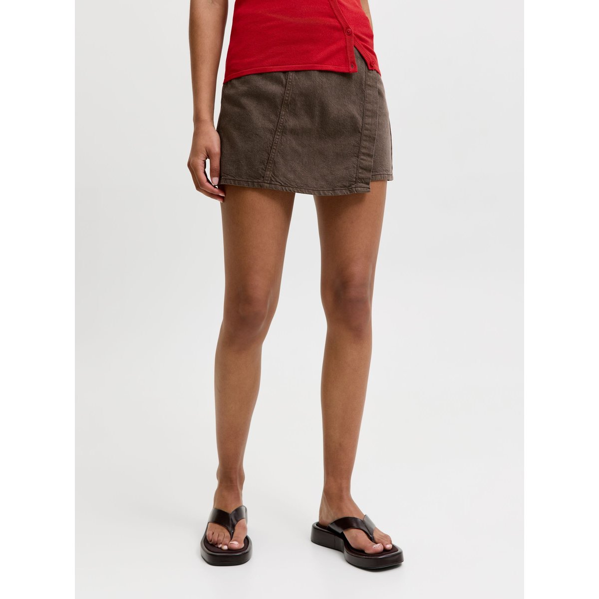 Jupe-Short marron - demitasse 1, JJXX