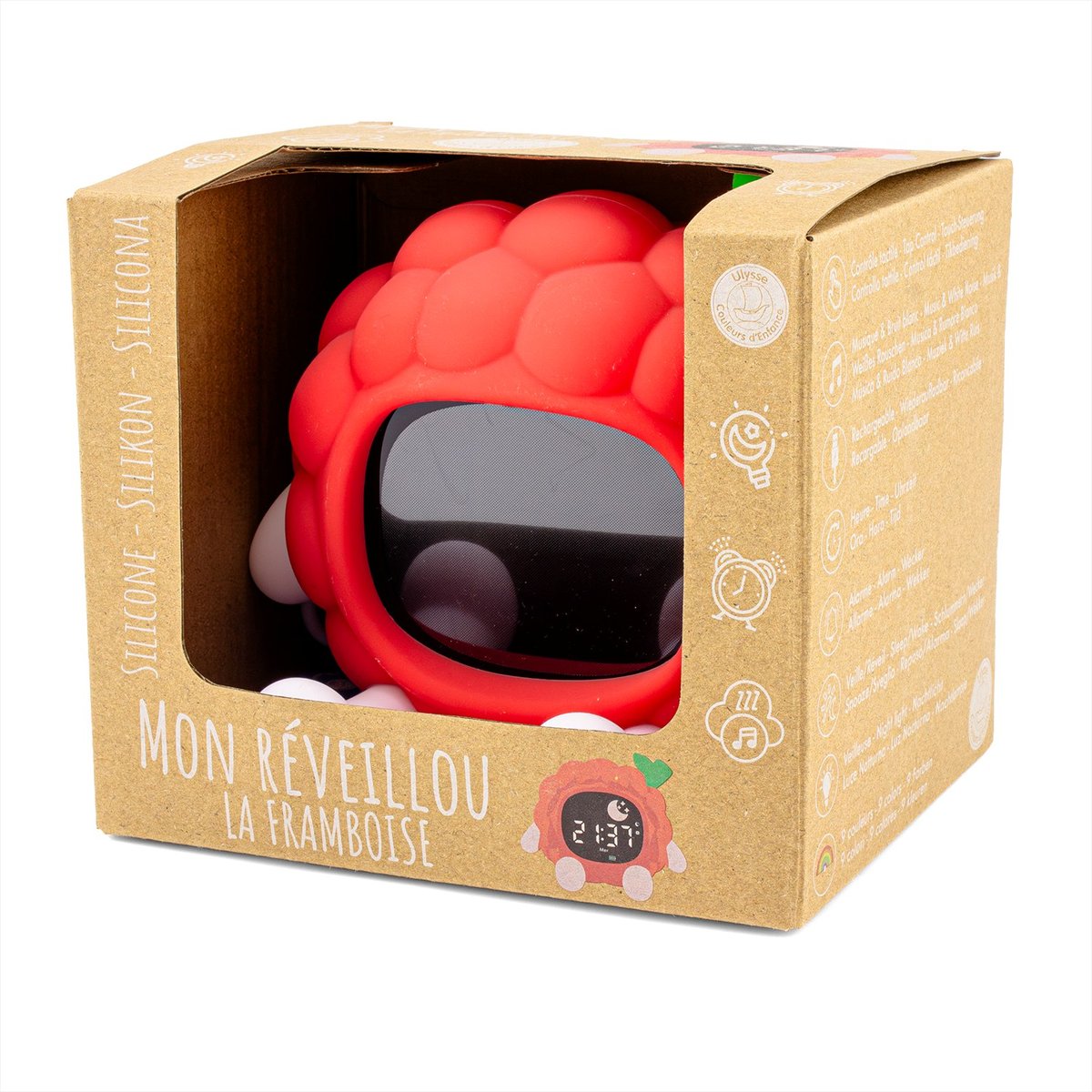 Veilleuse réveil Réveillou la framboise rouge, ULYSSE
