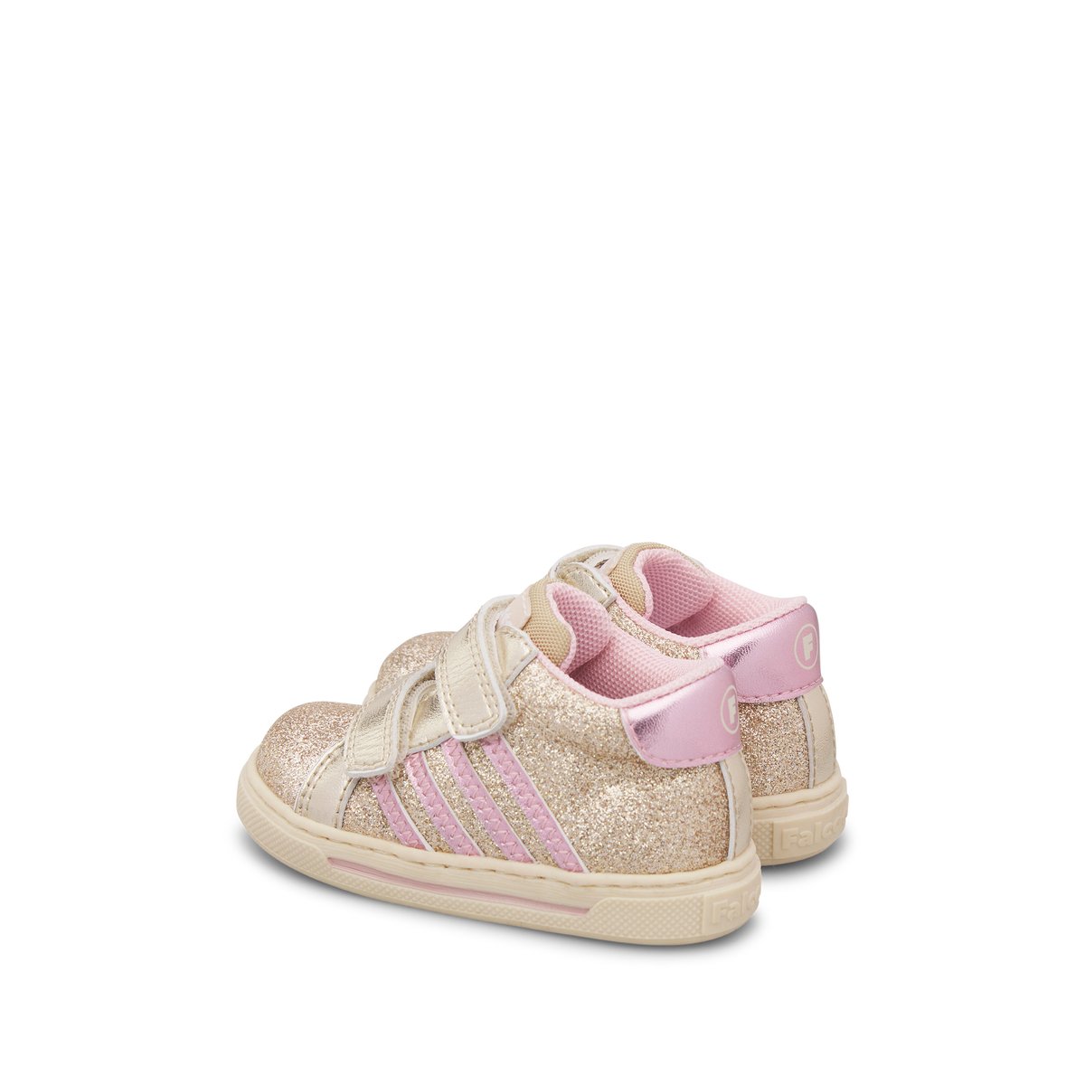 Sneakers en cuir et tissu TRUBY VL. rose-platine-, FALCOTTO