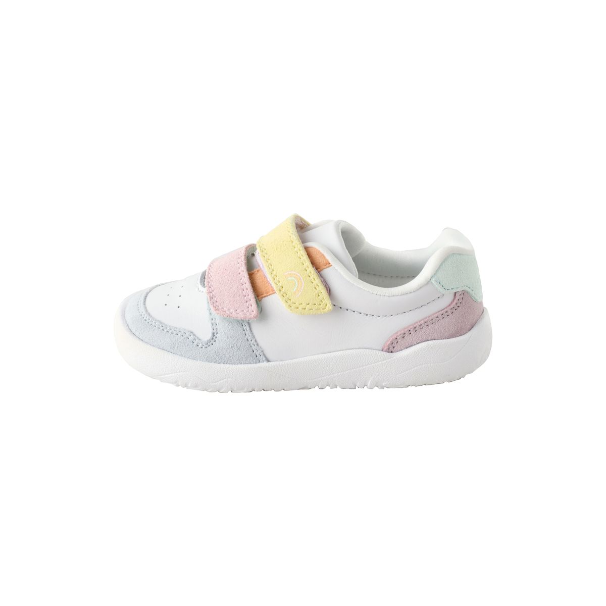 Baskets en cuir à scratch effet pieds nus pastel multicolore, NEXT