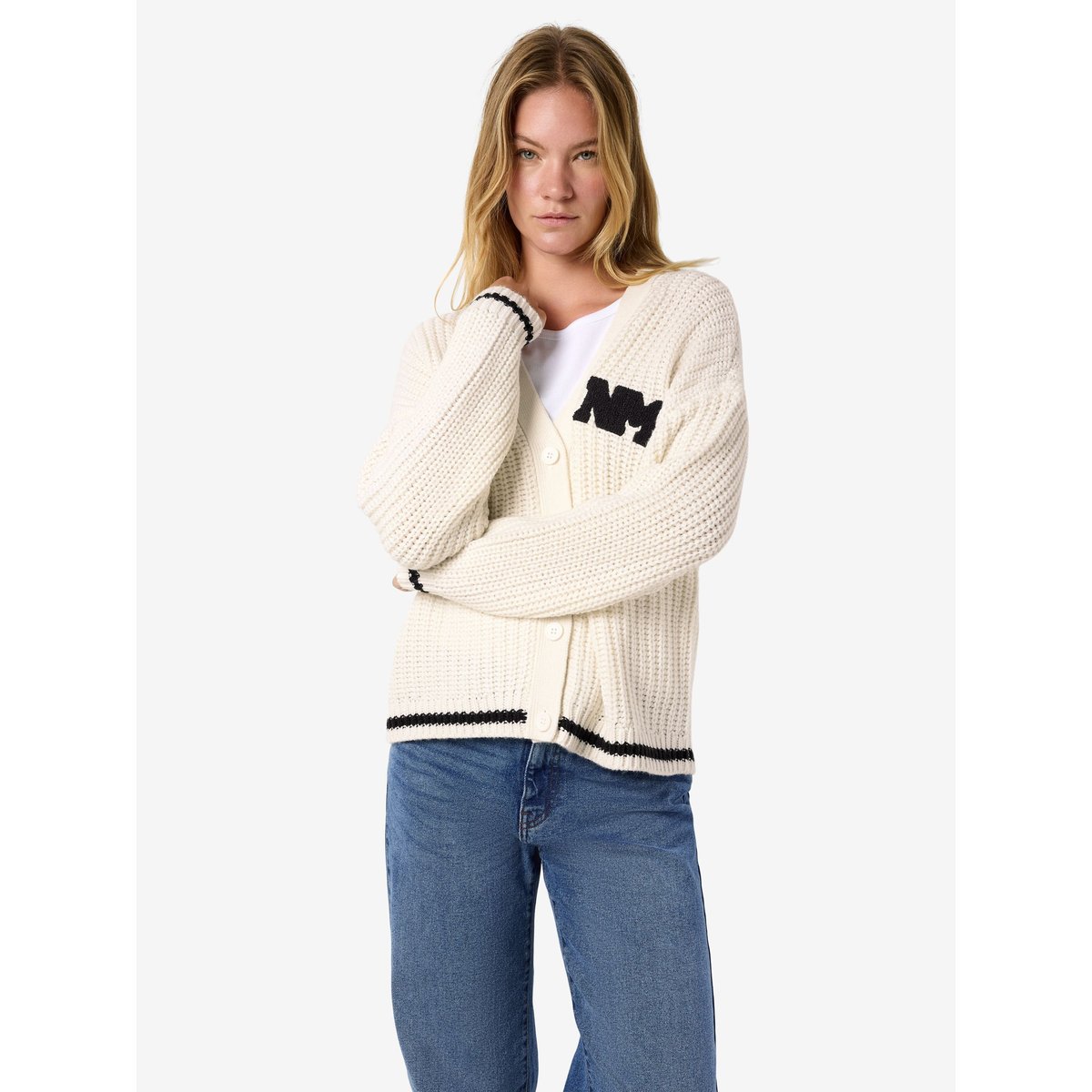 Cardigan En Maille gris - birch1, NOISY MAY