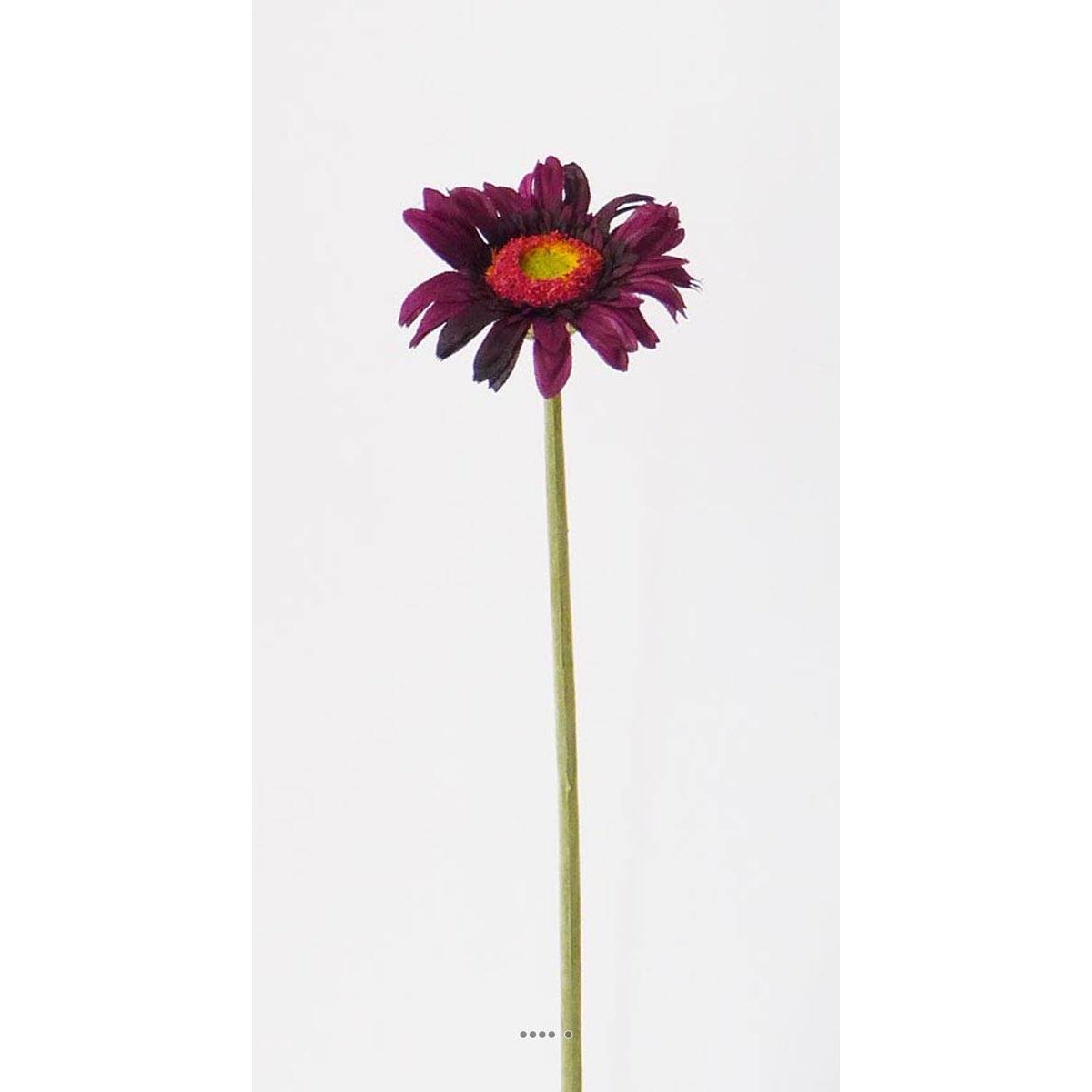 Gerbera artificiel H 48 cm D 8 cm superbe aubergine, ARTIFICIELLES