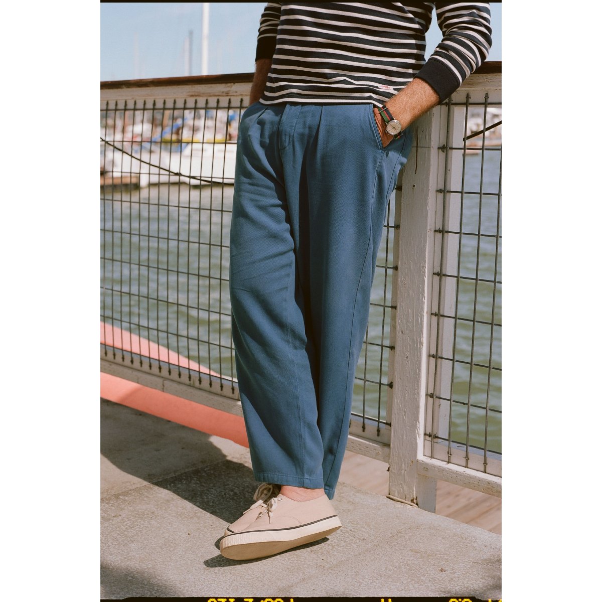 Pantalon coupe relax Armor-lux X J.Press dark blue, ARMOR-LUX