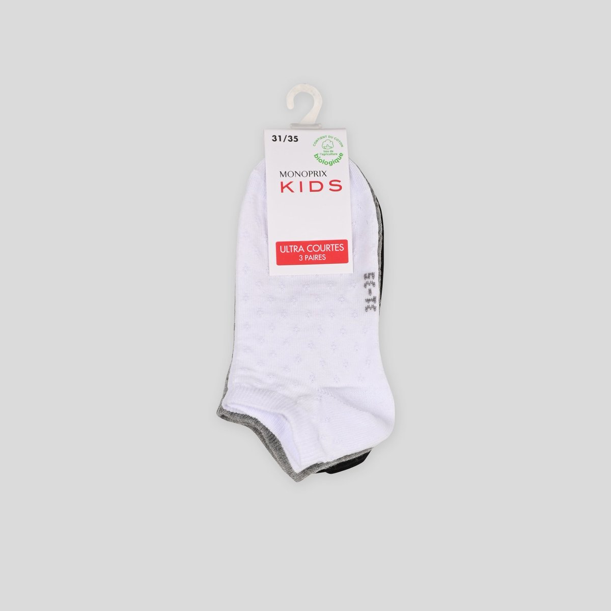 Lot de 3 chaussettes noir, MONOPRIX KIDS