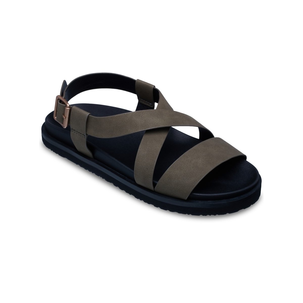 Sandales ZAHO CROSSED. vert oil green, ROXY