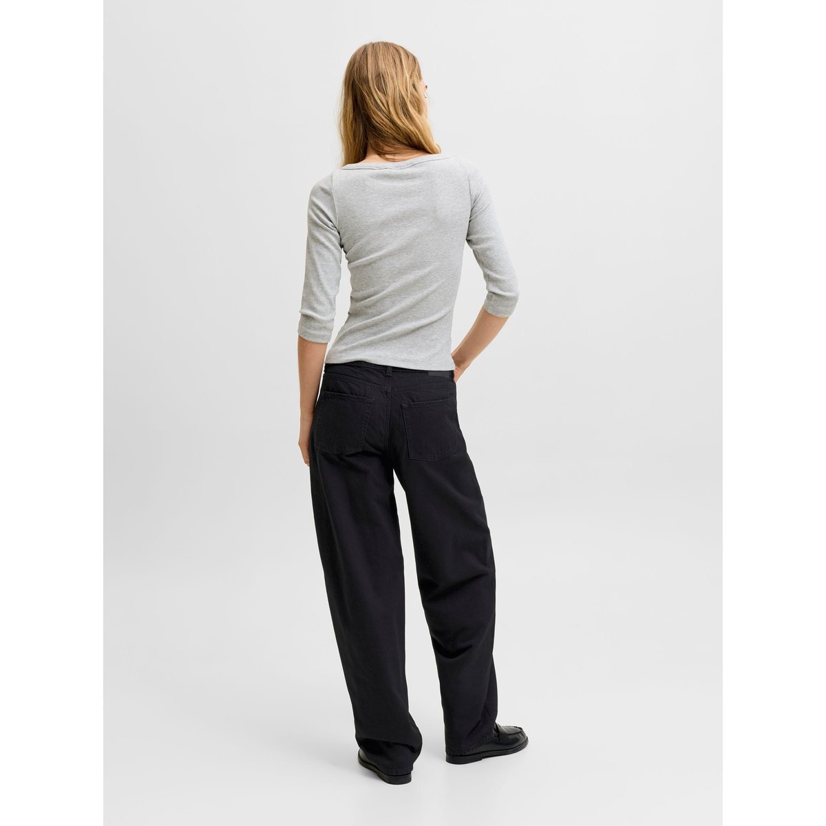 Jeans À Coupe Tonneau black denim, JJXX
