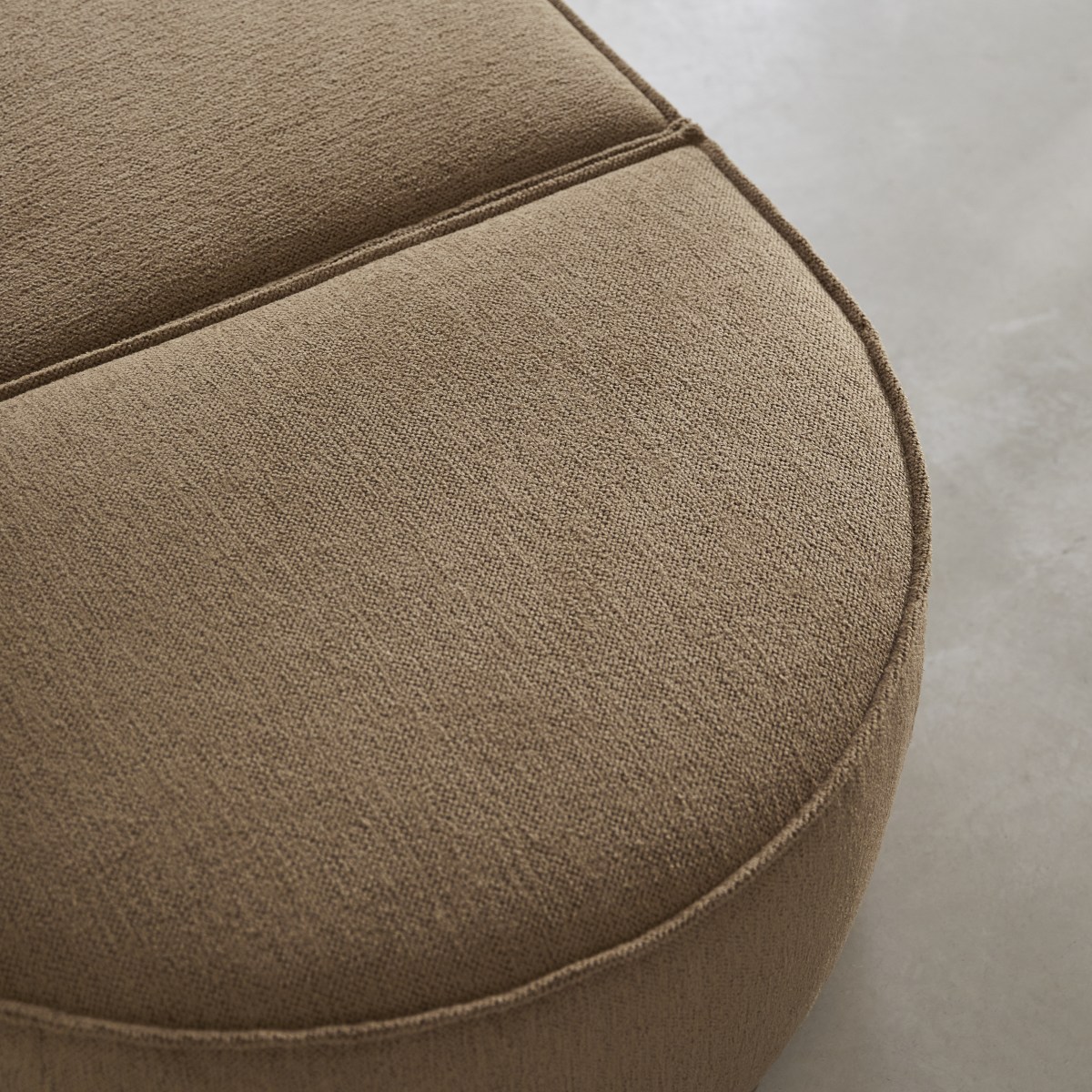 Repose-pied en Tissu, DARIO marron, TIKAMOON