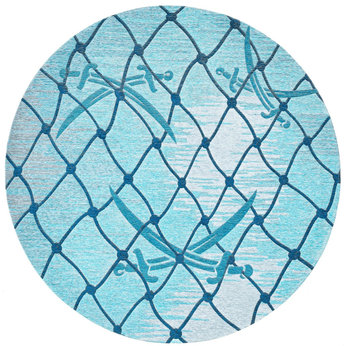 Tapis salon moderne - KEITUM turquoise, THEKO