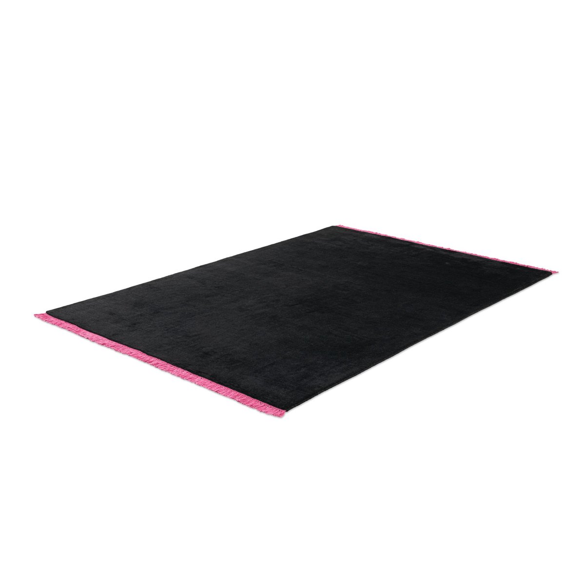 Tapis Nevada Viscose tissé main 100% viscose noir, THEKO