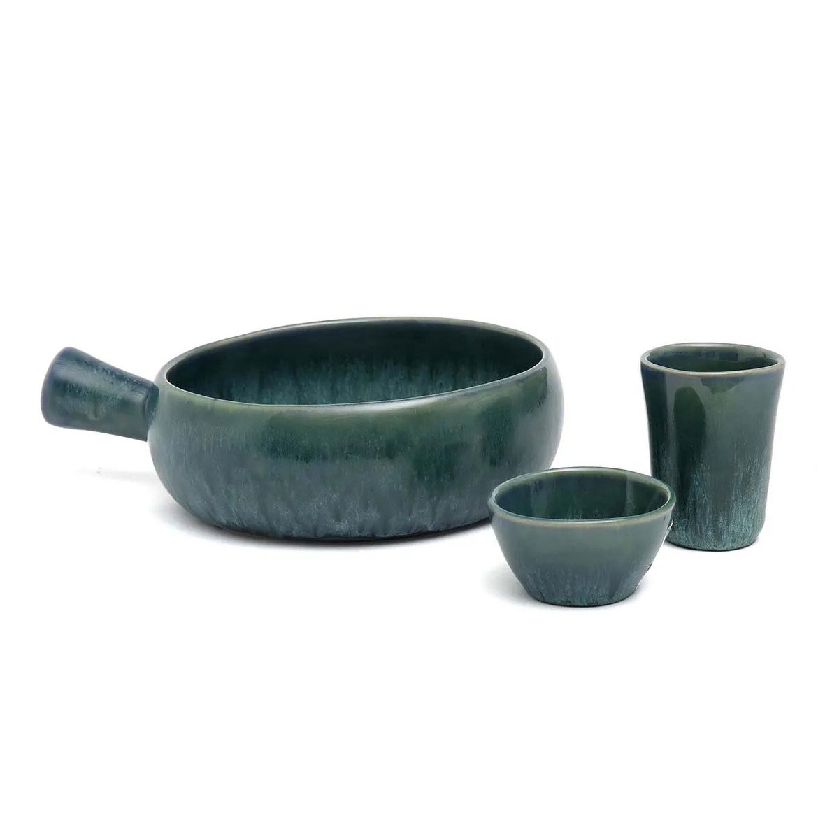 Casserole en grès AQUA bleu, BAZAR BIZAR
