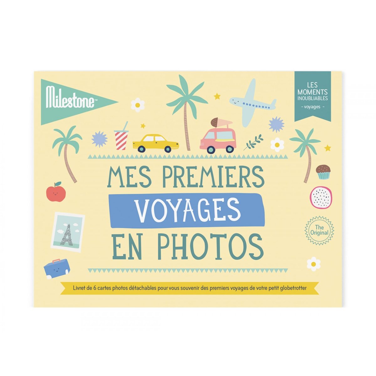 Livret Mes premiers voyages en photos jaune, MILESTONE