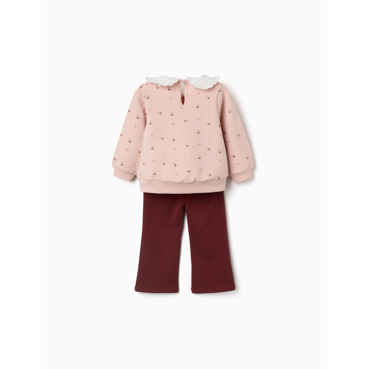 Ensemble sweat et pantalon en coton rose clair, ZIPPY
