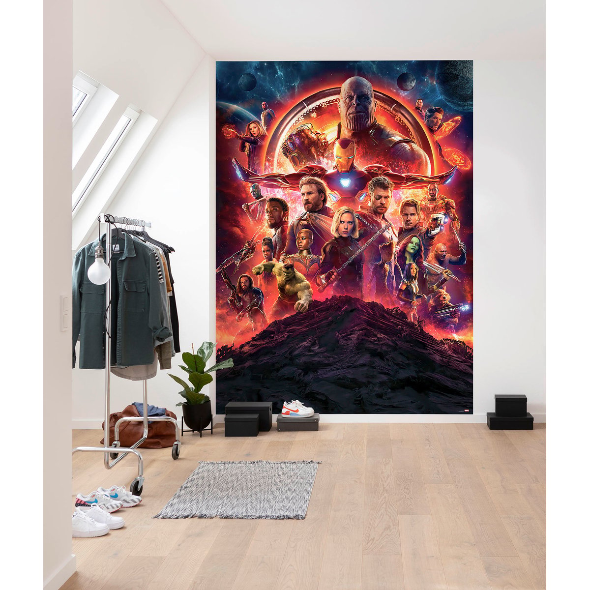 Papier peint Komar - Avengers-Infinity-War-Movie-Poster - 184 x 254 cm multicolore, HEXOA