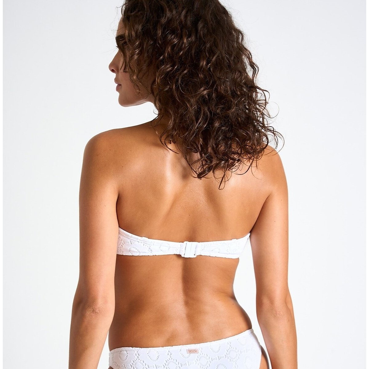 Bandeau Bikini Top, Myero Sunlace white, BANANA MOON