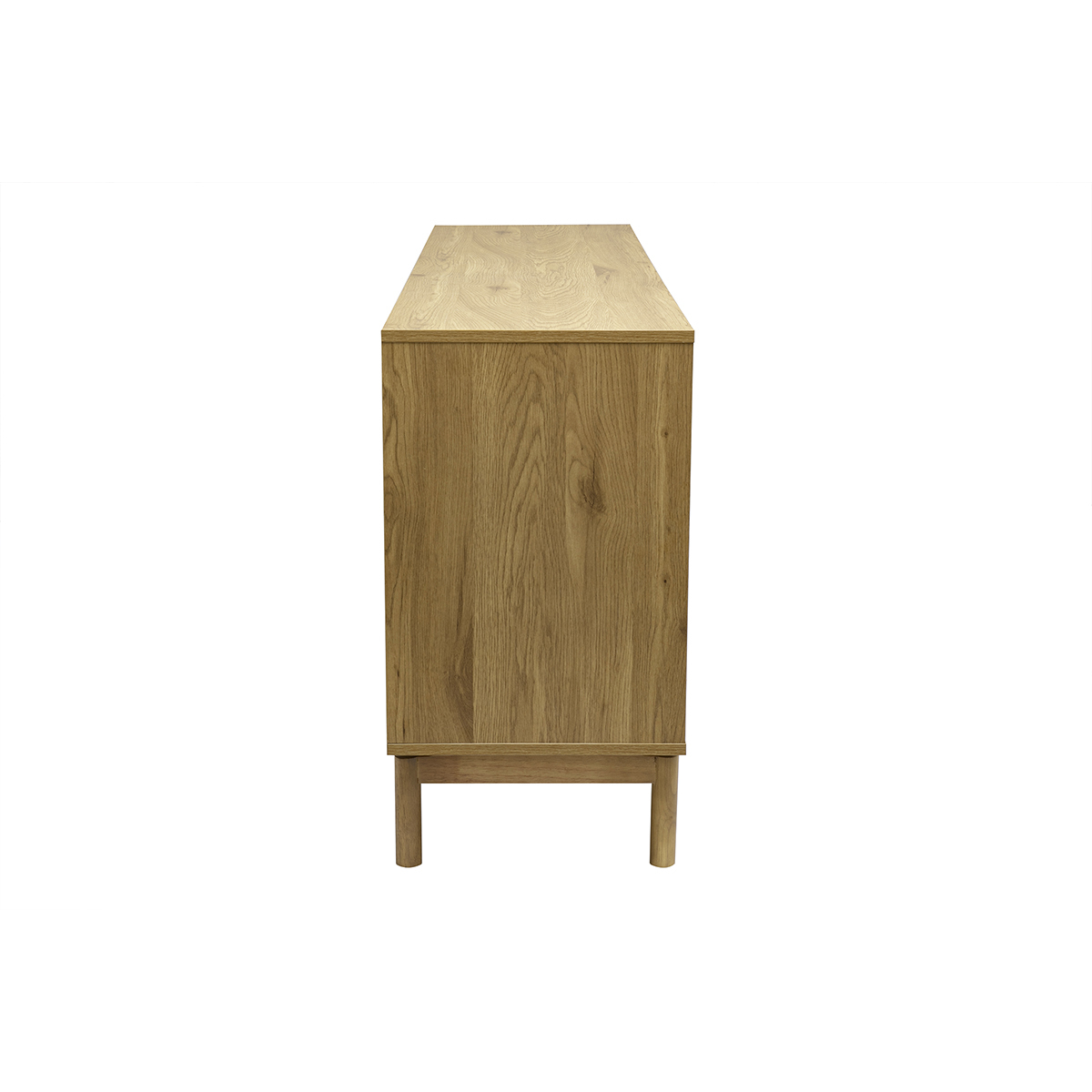 Buffet finition bois chêne 2 portes 3 tiroirs L160 cm YSEULT chêne clair, MILIBOO