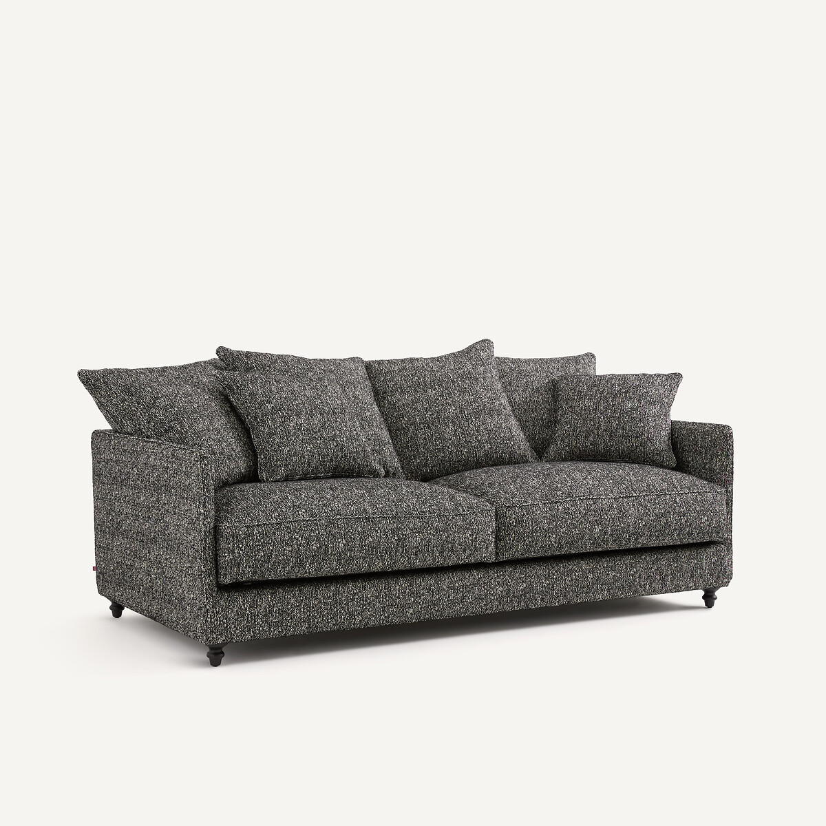 3-Sitzer-Sofa, umwandelbar, Bouclé, LAZARE schwarz, AM.PM