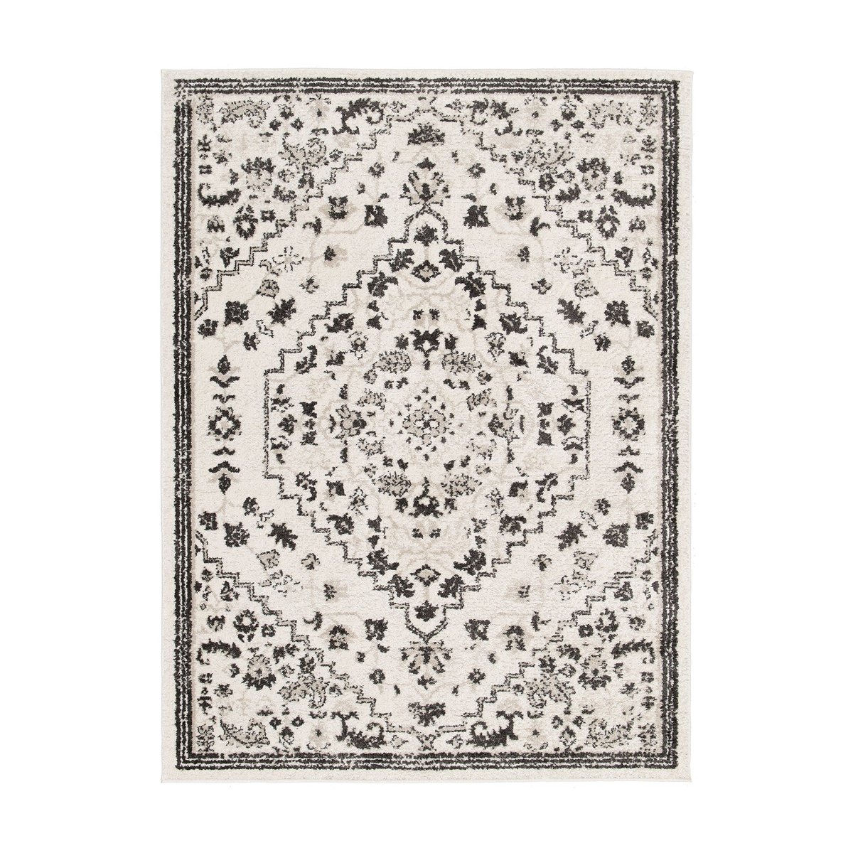 Tapis doux en relief haut-bas ESMA gris minéral, AFK LIVING
