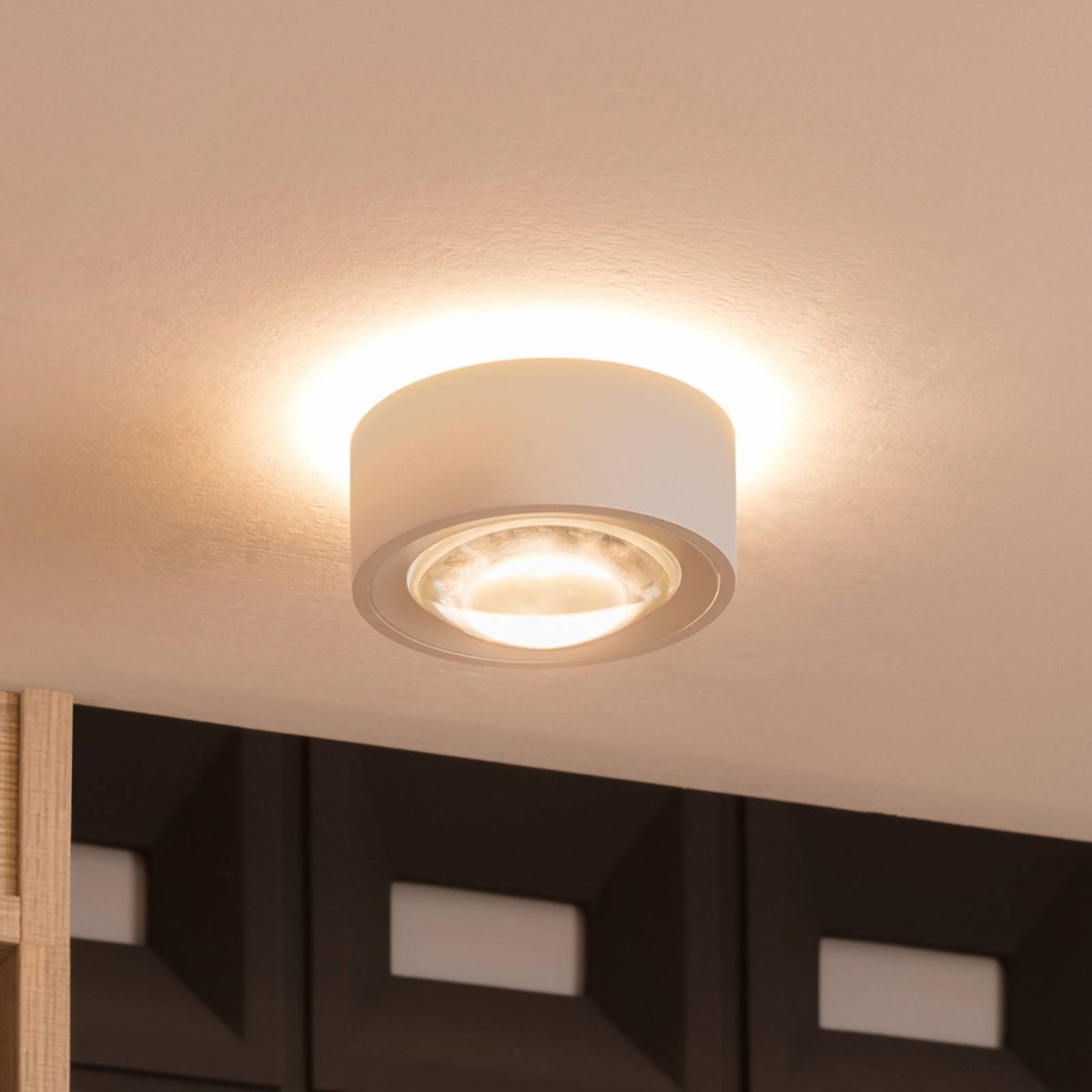 Plafonnier en aluminium moderneLED, Rotari blanc (ral 9003), ARCCHIO