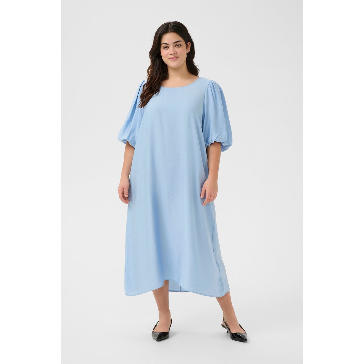 Dress bleu soft chambray, KAFFE CURVE