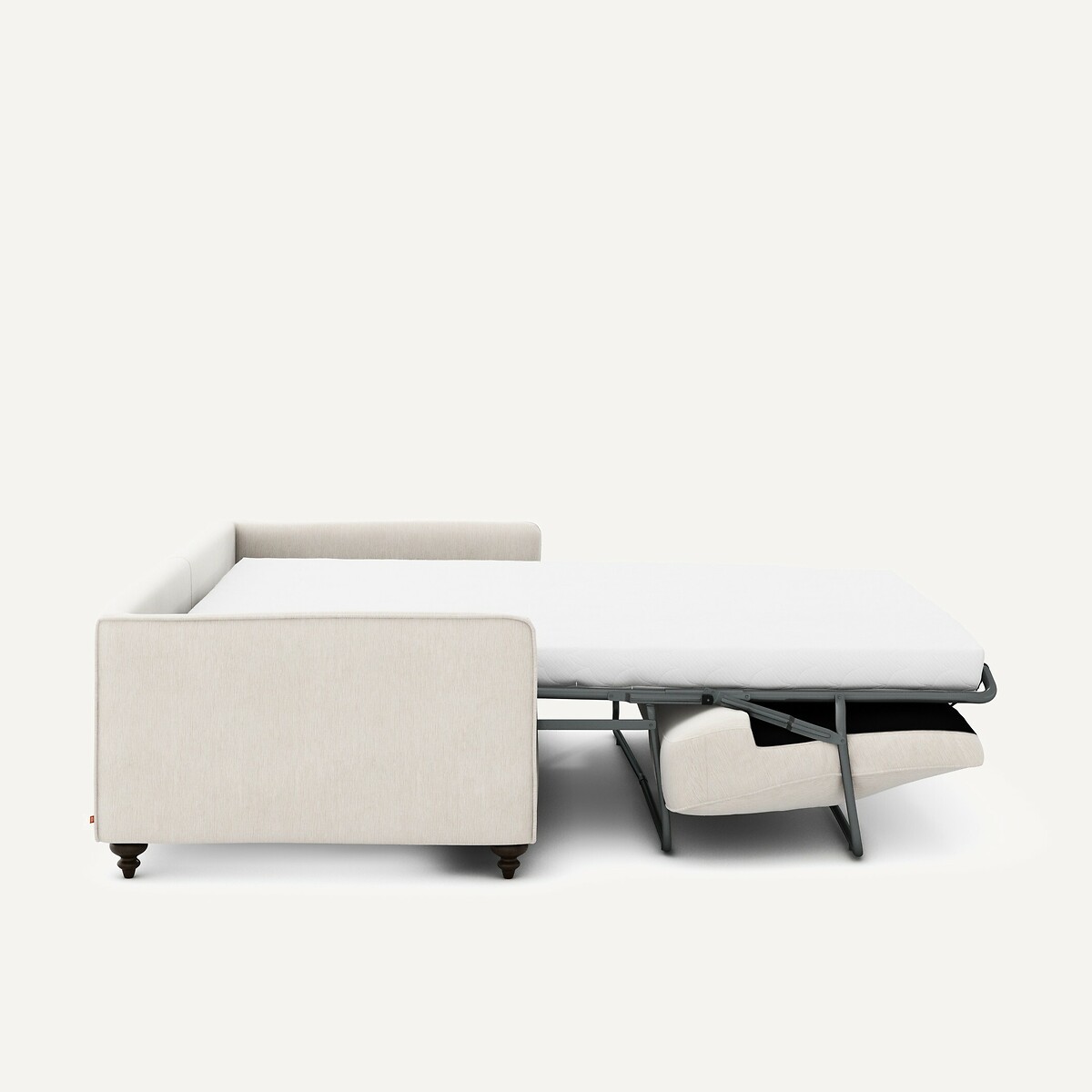 Canapé convertible, en velours chenillé, LAZARE blanc, AM.PM