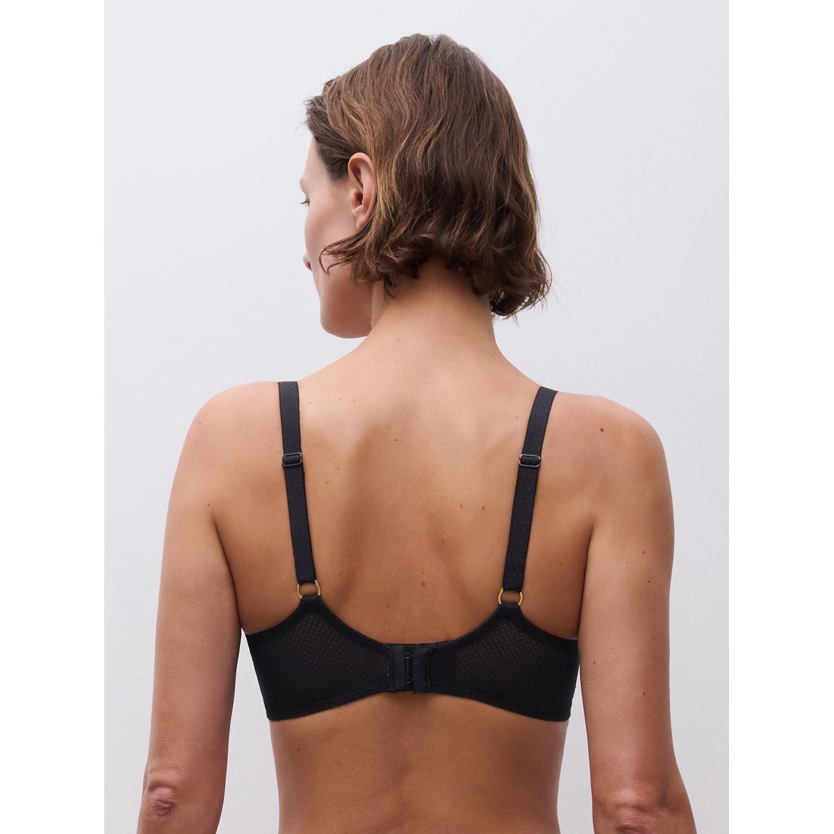 Soutien-gorge coques plongeant FLEURS noir, CHANTELLE