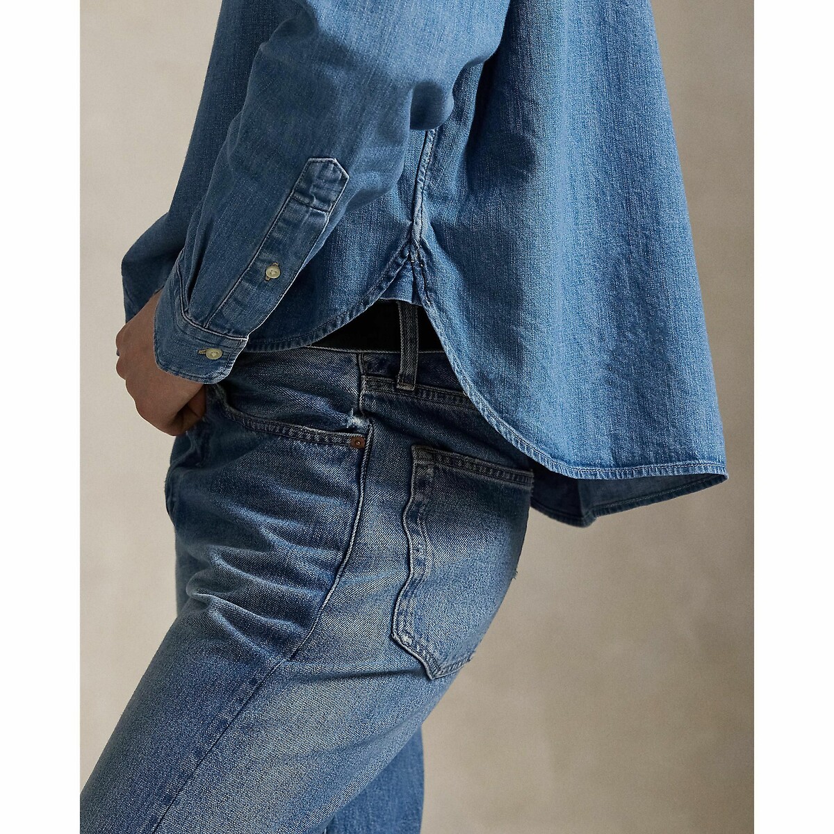 Chemise ample en denim denim, POLO RALPH LAUREN