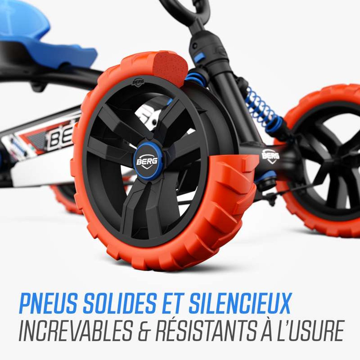 Kart à Pédales pour Enfants, 2+ Ans, Buzzy 2-in-1 blue/orange, BERG TOYS