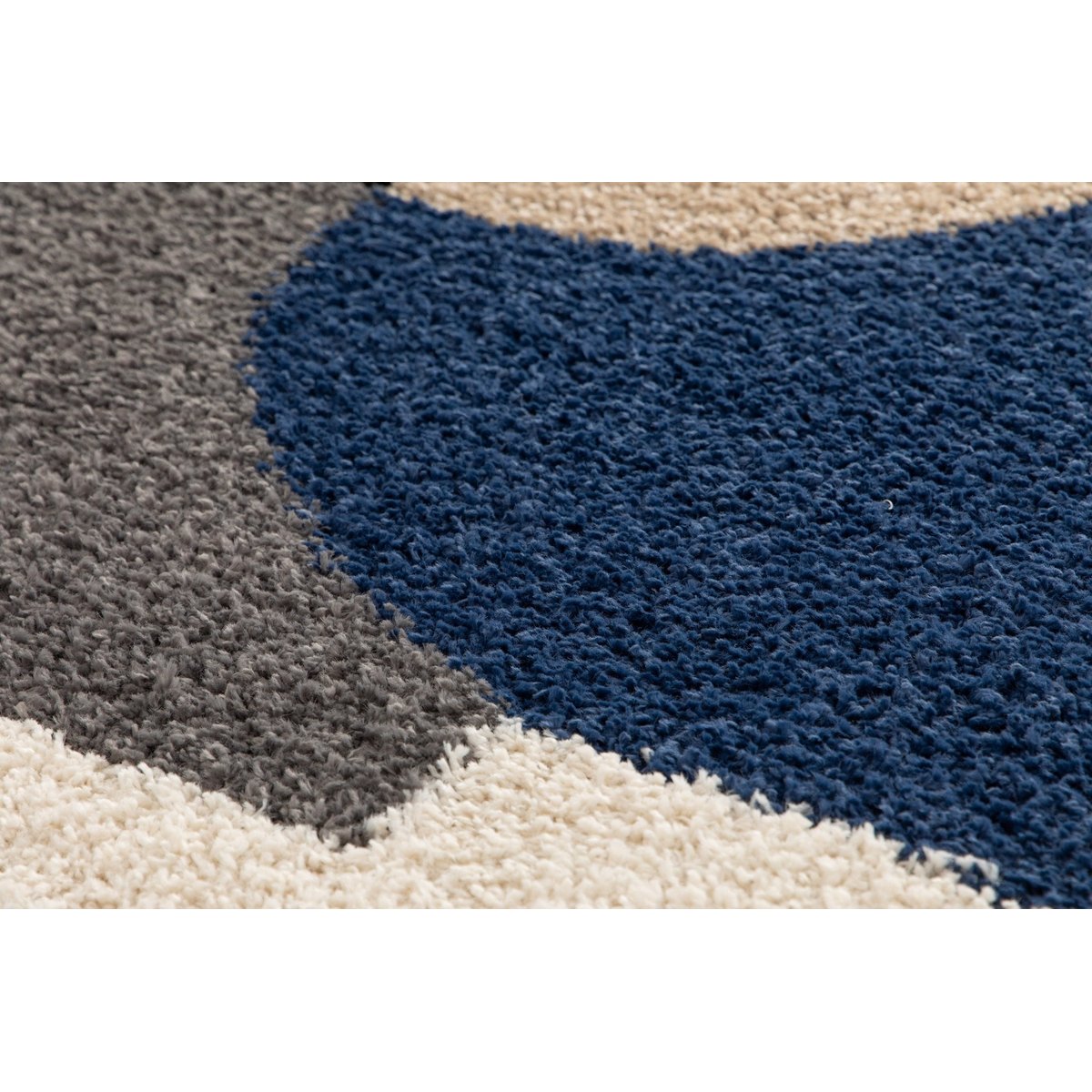 Tapis design épais et confortable GATSBY bleu naturel, AFK LIVING